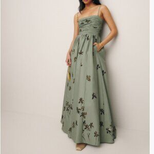 Reformation 	Kastoria Dress Iris Border